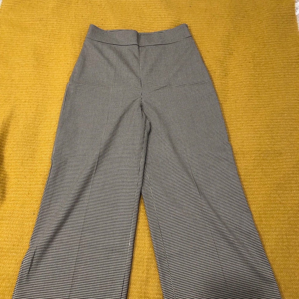 Zara Houndstooth High-Waisted Wide Leg Pants 👖